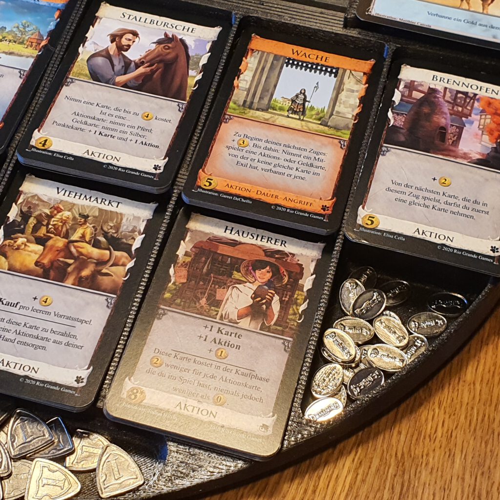 Hah-Ansicht des vorderen Viertels Rechts des Dominion-Stielebretts.