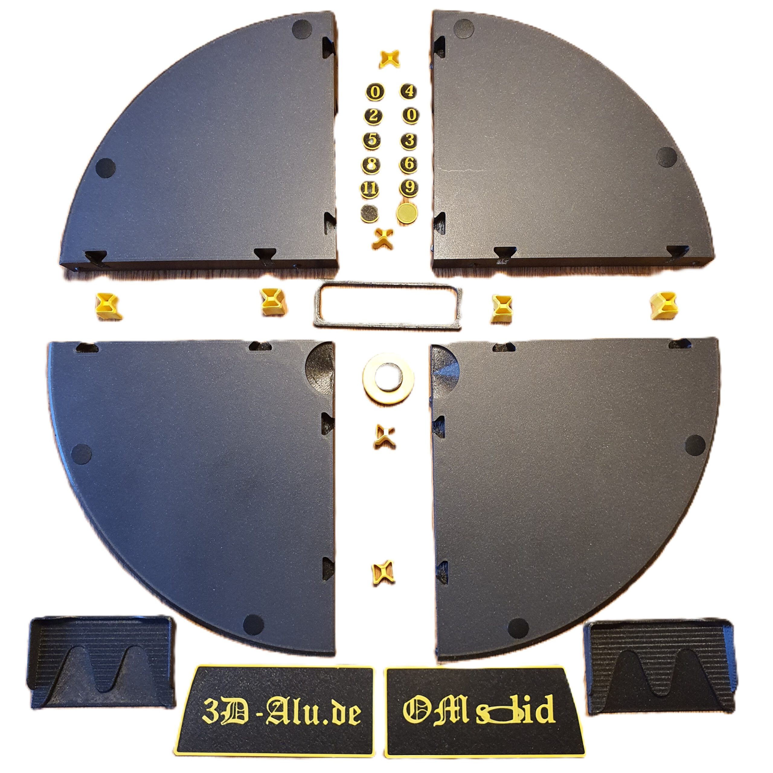 Ansicht der Einzelteile des Dominion-Drehtellers